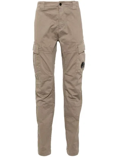 C.p. Company Lens-detailed Trousers In 359 Walnut