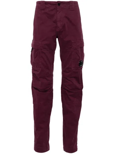 C.p. Company Lens-detailed Trousers In Purple