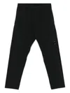 C.p. Company Lens-detail Cargo Trousers In Schwarz