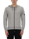 C.p. Company Knitted Zip-up Hoodie In Grey