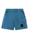 C.p. Company Lens-embellished Shorts In Blue