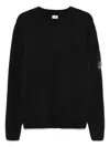 C.p. Company Lens-embellished Sweater In Black