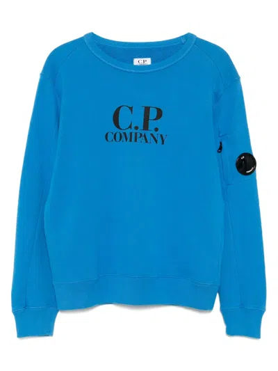 C.p. Company Kids' Lens-embellished Sweatshirt In Blue
