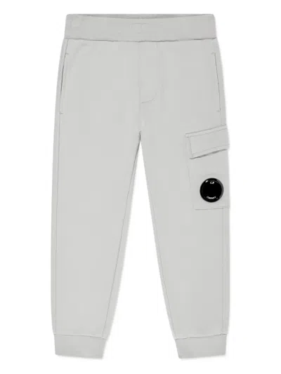 C.p. Company Kids' Lens-embellished Track Pants In Gray
