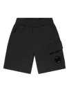 C.p. Company Lens-embellished Track Shorts In Black