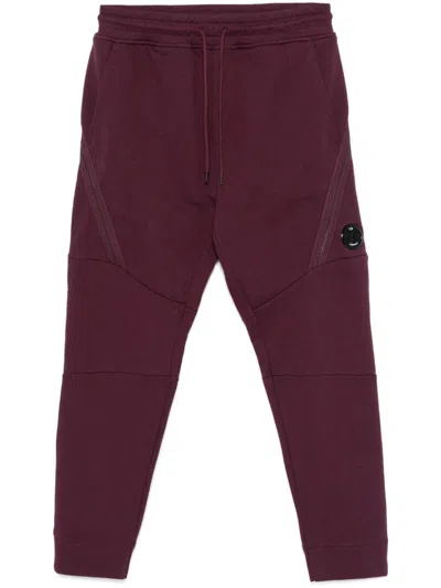 C.p. Company Lens Fleece Track Pants In Purple