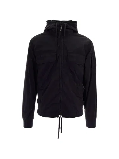 C.p. Company Nycra-r Bomber Jacket With Lens Detail In Black