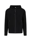 C.p. Company Full Zip Hooded Sweatshirt With Zippered Pockets In Black