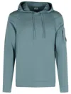 C.p. Company Cotton Sweatshirt Hooded Design Long Sleeves In Blue