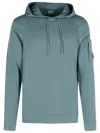 C.p. Company Sleeve-pocket Drawstring Hoodie In Gray