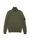 C.p. Company C.p.company Lens Logo Patch Turtleneck Sweater In Gray