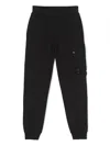 C.p. Company Elasticated Waistband Track Pants In Black