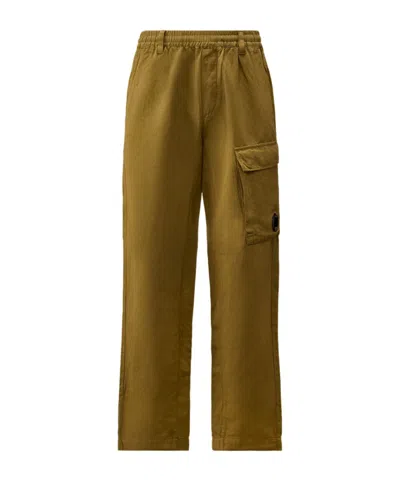 C.p. Company Lens Pocket Cargo Pants In Brown
