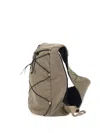 C.p. Company Lens-pocket Drawstring Backpack In Brown