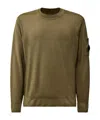 C.p. Company Lens-pocket Sweater In Green