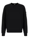 C.p. Company Men Cotton Crewneck Sweatshirt In Black