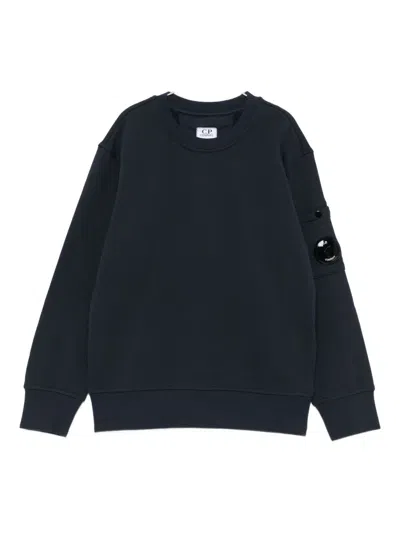 C.p. Company Kids' Lens-pocket Sweatshirt In Blue