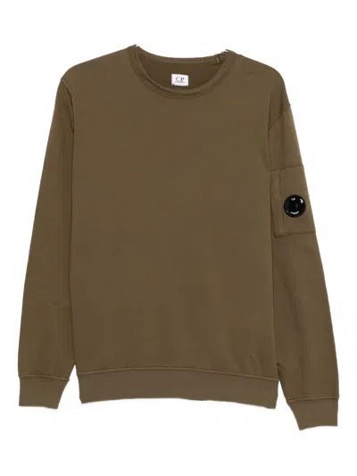 C.p. Company Lens-pocket Sweatshirt In Green