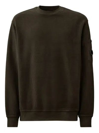 C.p. Company Lens-pocket Sweatshirt In Brown