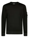 C.p. Company Lens-pocket Wool Sweater In Black