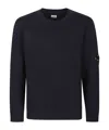 C.p. Company Lens-pocket Wool Sweater In Blue