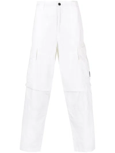 C.p. Company Straight-leg Cargo Trousers In White