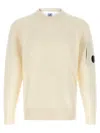 C.p. Company Lens Sweater Sweaters And Cardigans White In Neutral