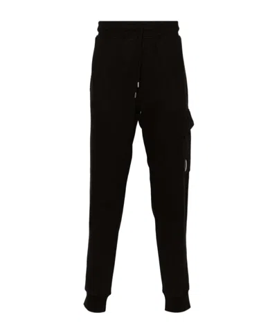 C.p. Company Lens Tapered-leg Track Pants In Black