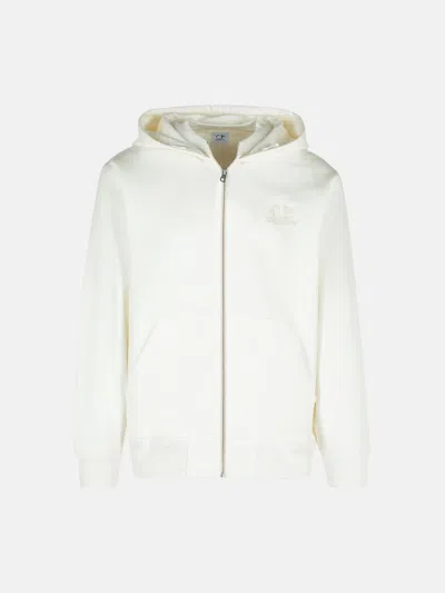 C.p. Company 'lens' White Cotton Sweatshirt