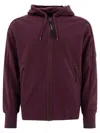 C.p. Company Goggles Hoodie In Red