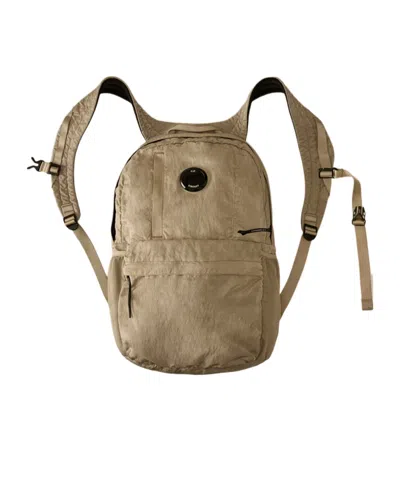 C.p. Company Lens-detail Backpack In Neutral