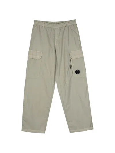 C.p. Company Lens-detail Cargo Pants In Green