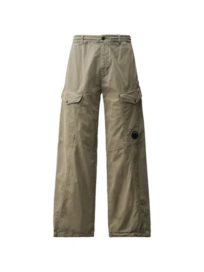 C.p. Company Lens-detail Cargo Pants In Neutral