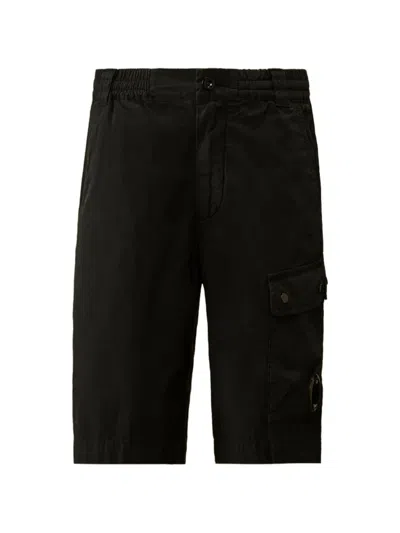 C.p. Company Kids' Lens-detail Cargo Shorts In Black