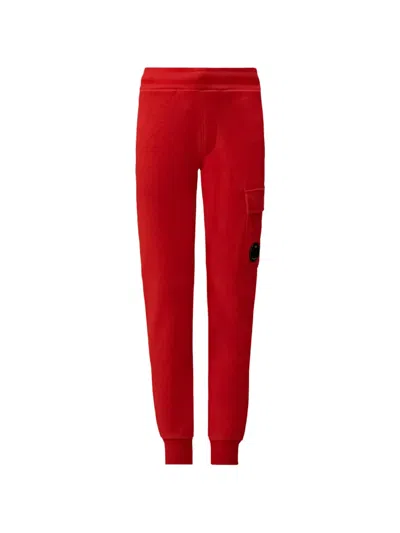 C.p. Company Kids' Lens-detail Cargo Track Pants In Red