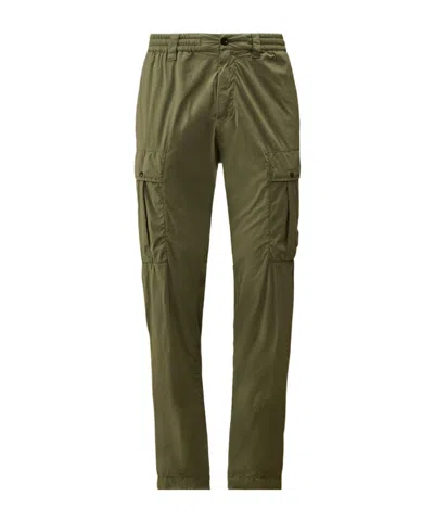 C.p. Company Lens-detail Cotton Cargo Pants In Green
