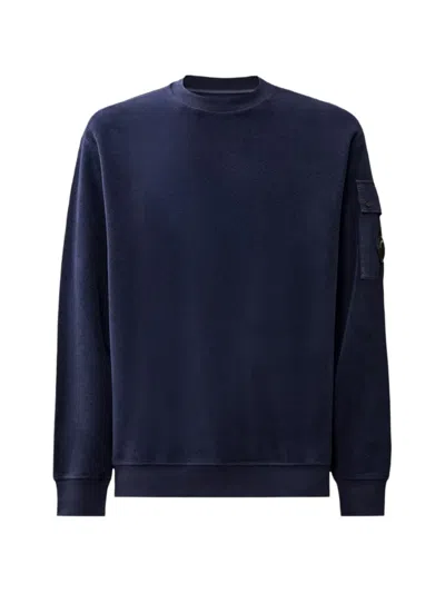C.p. Company Lens-detail Sweatshirt In Blue