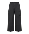 C.p. Company C.p.company Grey Micro-reps Boxy Cotton Cargo Pants In Black