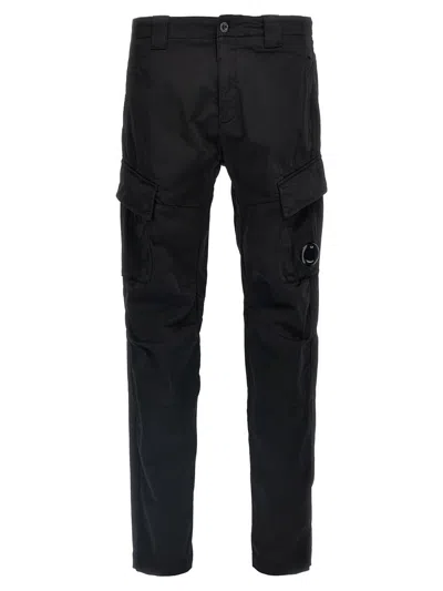 C.p. Company Tailored Straight Fit Cargo Pants With Multiple Pockets In Black