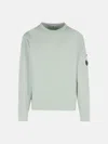 C.p. Company Light Blue Cotton Sweater In Light Blue