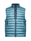 C.p. Company Light Blue D.d. Shell Padded Vest In Blue