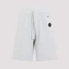 C.p. Company Relaxed Fit Shorts With Adjustable Drawstring In Light Blue