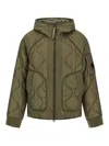 C.p. Company C.p.company Padded Jacket With Adjustable Hood In Green