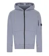 C.p. Company Light Fleece Full Zip Hooded Sweatshirt