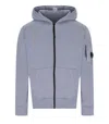 C.p. Company Light Fleece Full Zip Hooded Sweatshirt In Purple