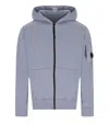 C.p. Company Light Fleece Full Zip Hooded Sweatshirt In Purple