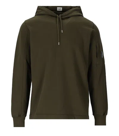 C.p. Company Light Fleece Military Green Hoodie