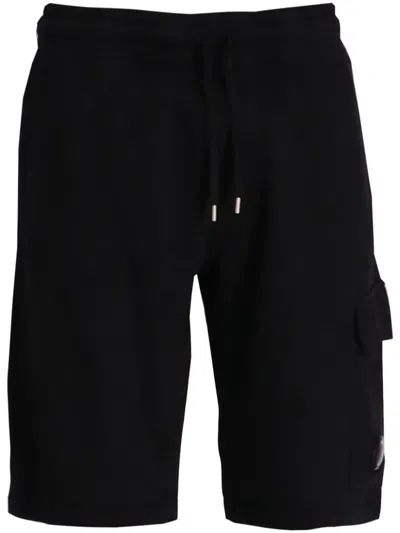 C.P. COMPANY LENS-DETAIL FLEECE TRACK SHORTS