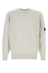 C.p. Company Wool Blend Crew Neck Sweater With Patch Pocket In Gray
