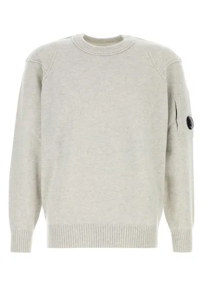 C.P. COMPANY LIGHT GREY WOOL BLEND SWEATER